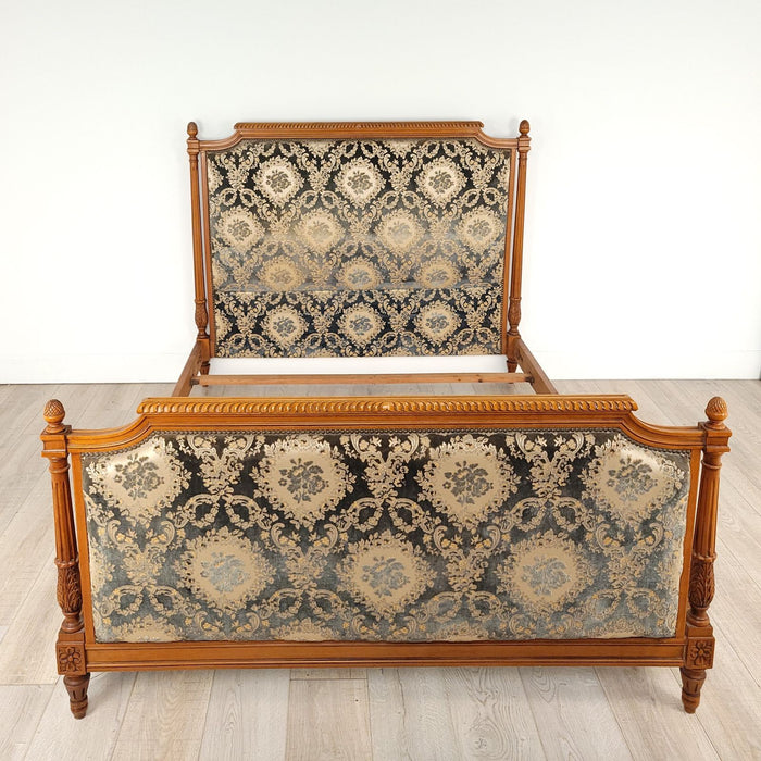 Napoleon III Carved Beechwood Louis XVI Style Bed, France circa 1880