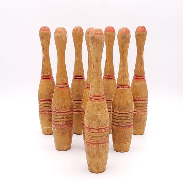 Set of Wooden Bowling Pins, U.S.A. circa 1920