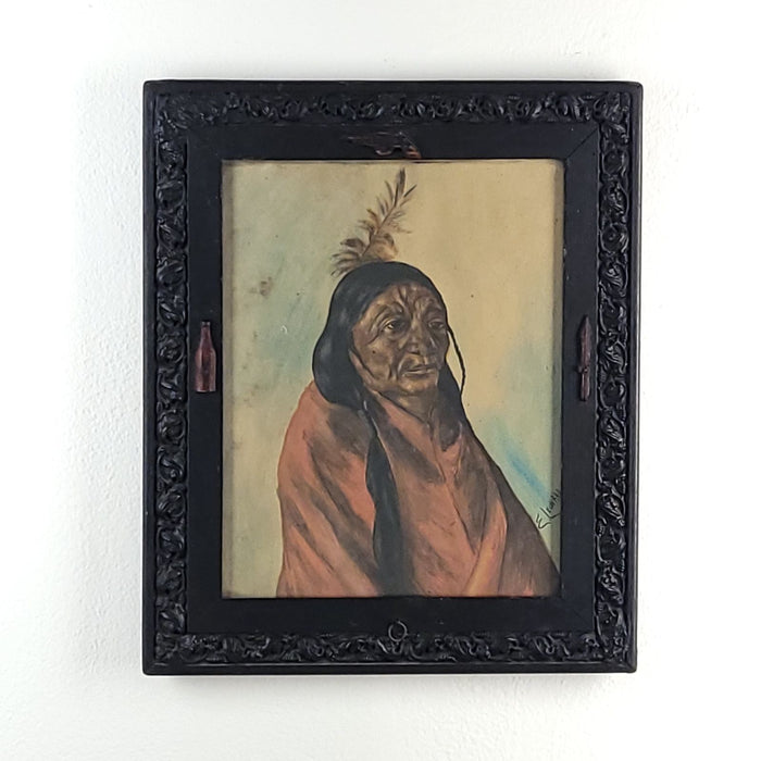 Watercolor Portrait of a Native American, U.S.A. circa 1880