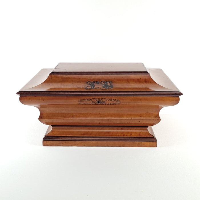 Large 19th Century Burled Birch Work Box, circa 1840