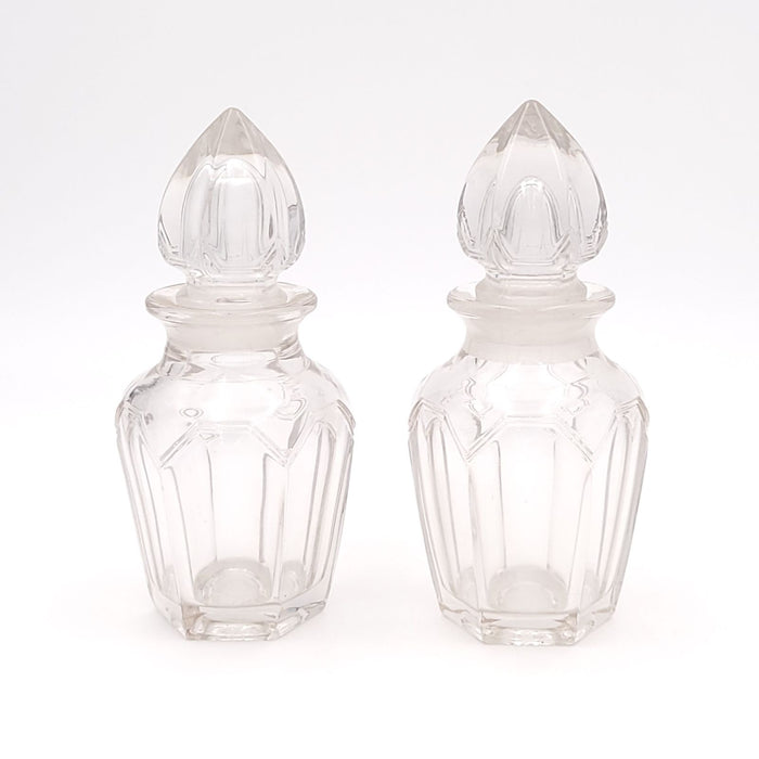 Pair of Faceted Bottles, France, 19th century