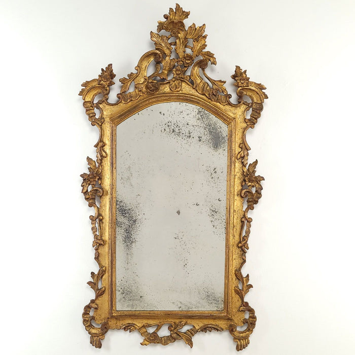 Italian Baroque Style Giltwood Mirror, circa 1900