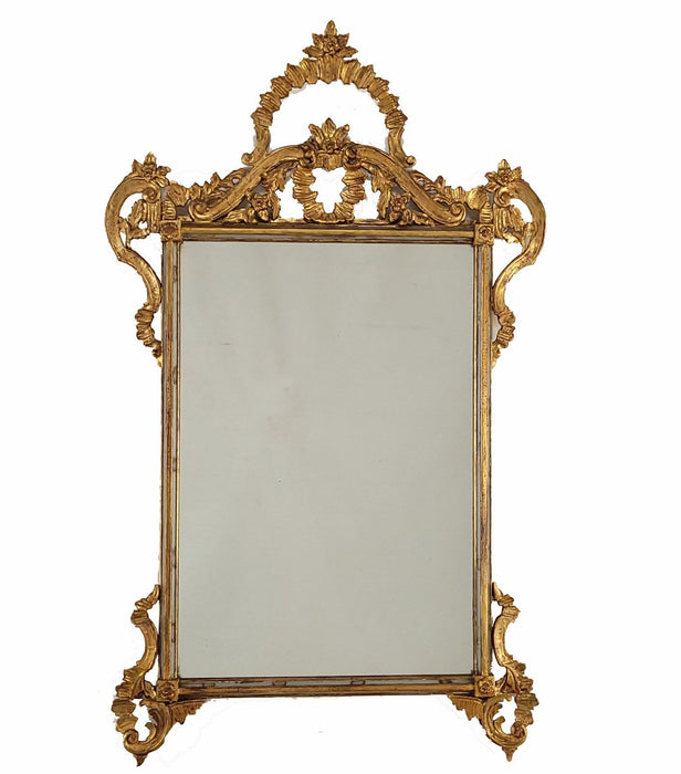 Mid-Century Italian Giltwood Paneled Mirror, circa 1950