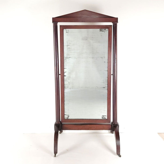 French Empire Mahogany Dressing Mirror, 19th Century