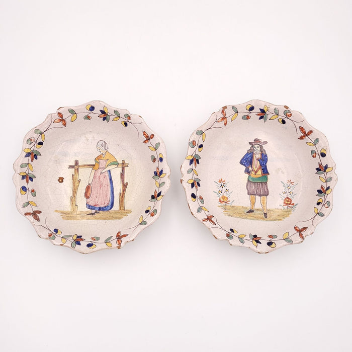 Pair of Quimper Plates, France, 19th century