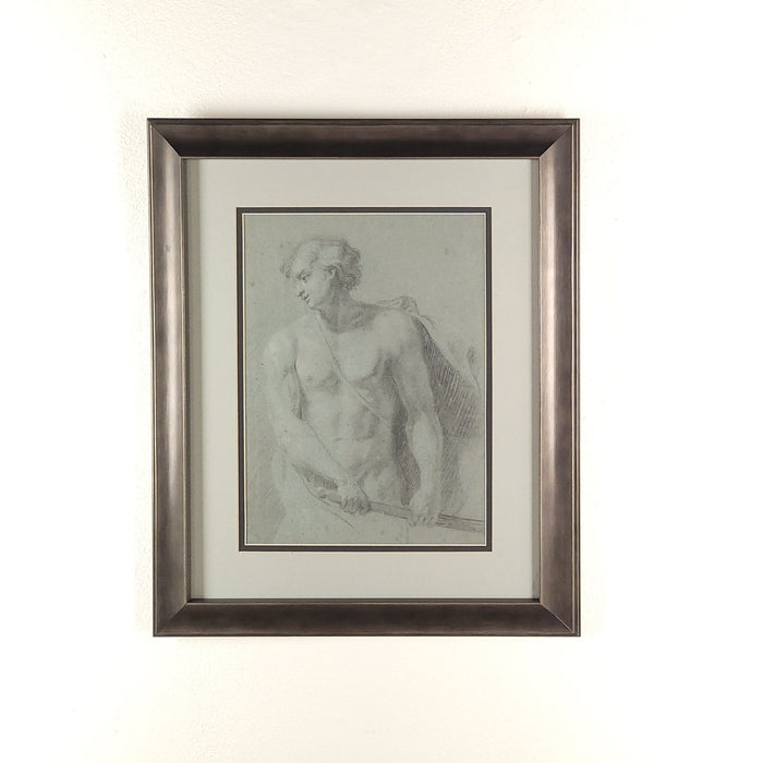 Large Good Old Master Drawing of David, France, 18th century.