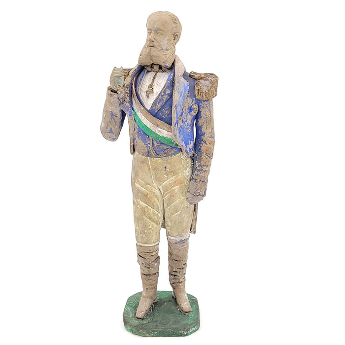 Pottery Painted Statue of Maximilian I of Mexico, 19th Century