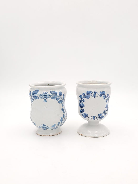 Two Small Faïence Apothecary Jars, 18th century or earlier