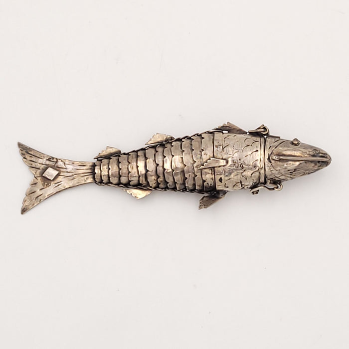 Judaic Silver Fish Spice Container, circa 1900