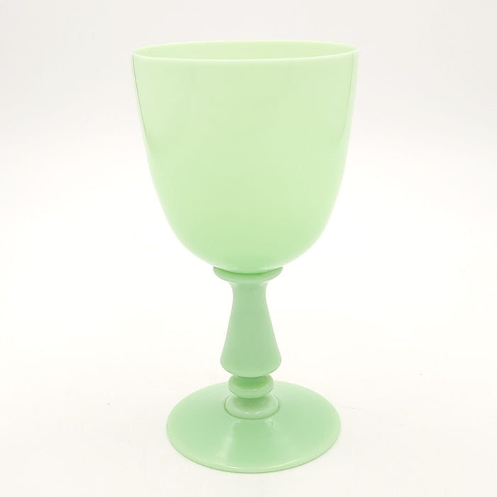 Green Opaline Glass Chalice, France circa 1920