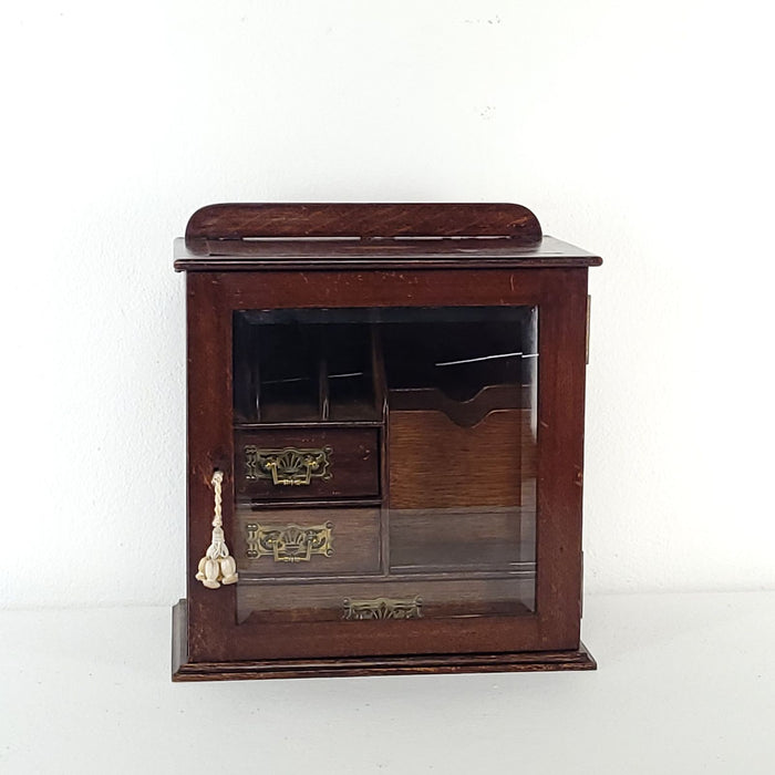 English Oak Cabinet with Hidden Drawer, circa 1860