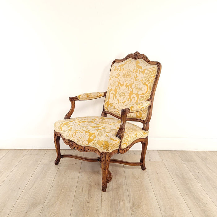 Louis XV Walnut Armchair, France, 18th century