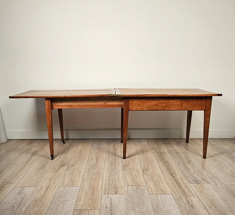 19th Century French Fruitwood Folding Dining Table