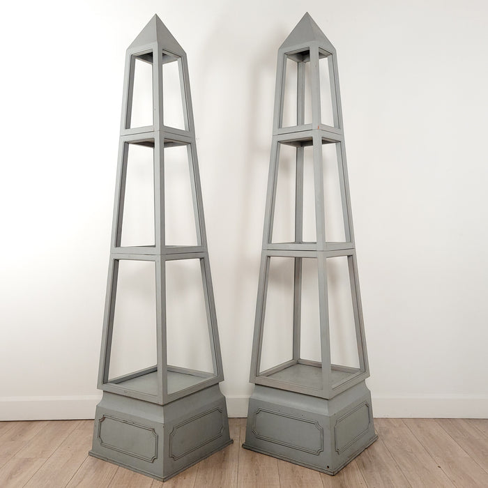 Pair of Vintage, Now Gray, Store Display Fixtures