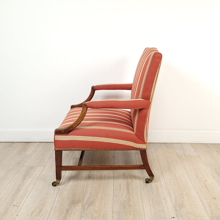 George III Mahogany Library Chair, England circa 1800