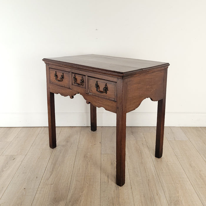 English Georgian Provincial Oak Side Table or Lowboy, circa 1800