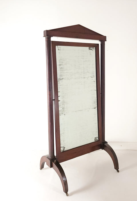 French Empire Mahogany Dressing Mirror, 19th Century