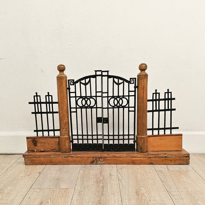 Wood and Iron Belle Époque Neoclassical Model of Estate Gate, Italy circa 1900