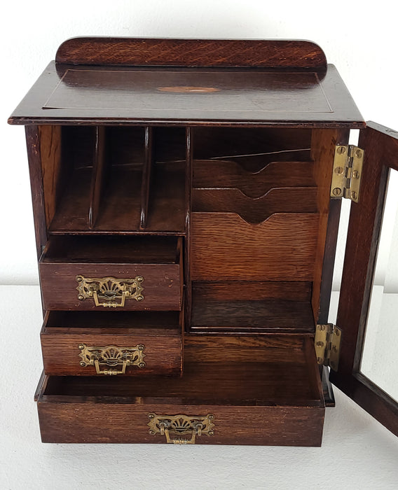 English Oak Cabinet with Hidden Drawer, circa 1860