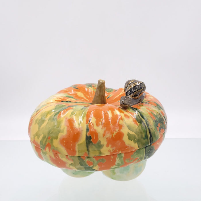 Porcelain Pumpkin Small Box, circa 1950