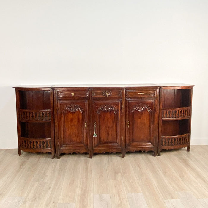 Rare Large Louis XVI Walnut Enfilade, France circa 1780