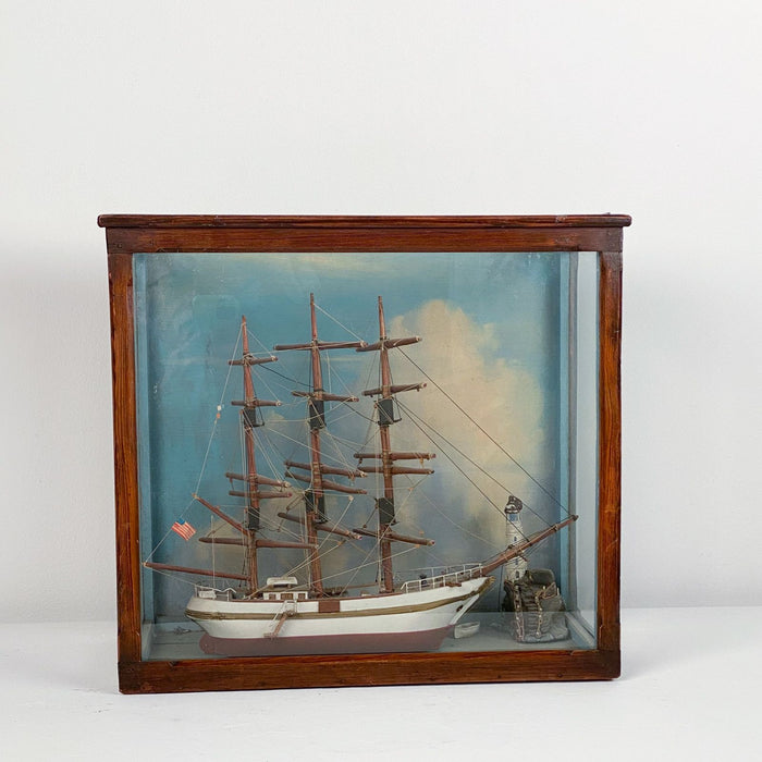 19th Century Ship Model Diorama, American circa 1880